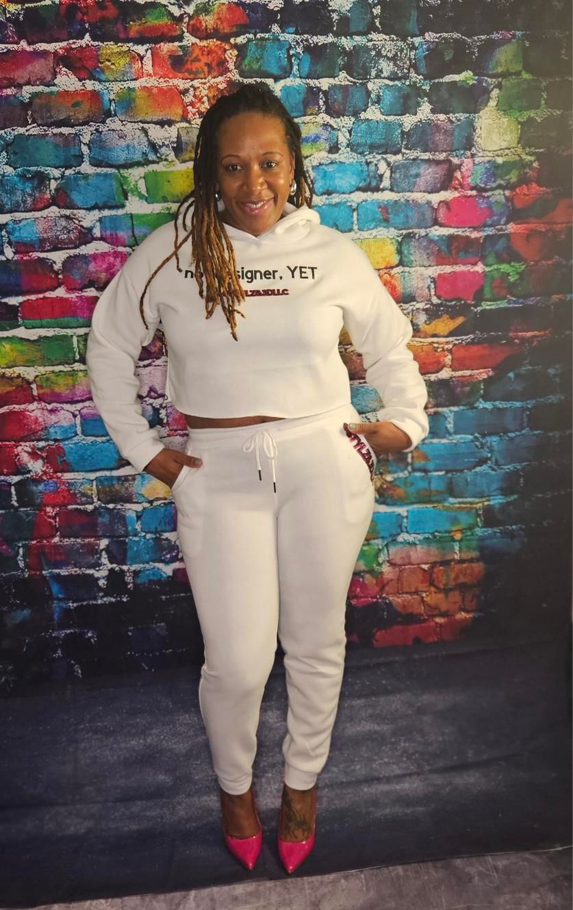 Crop top high waist sweatsuit