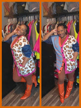 Load image into Gallery viewer, Denim &amp; Cardigan graphic Sweater
