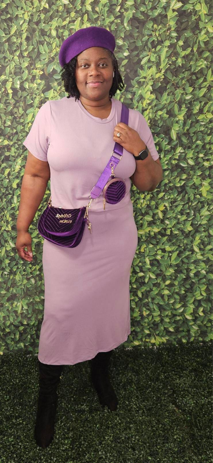 Lavender 2 piece skirt set