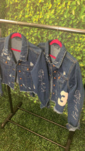 Load image into Gallery viewer, Varsity denim jacket
