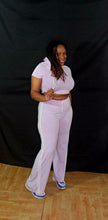 Load image into Gallery viewer, Varsity  crop  pants set
