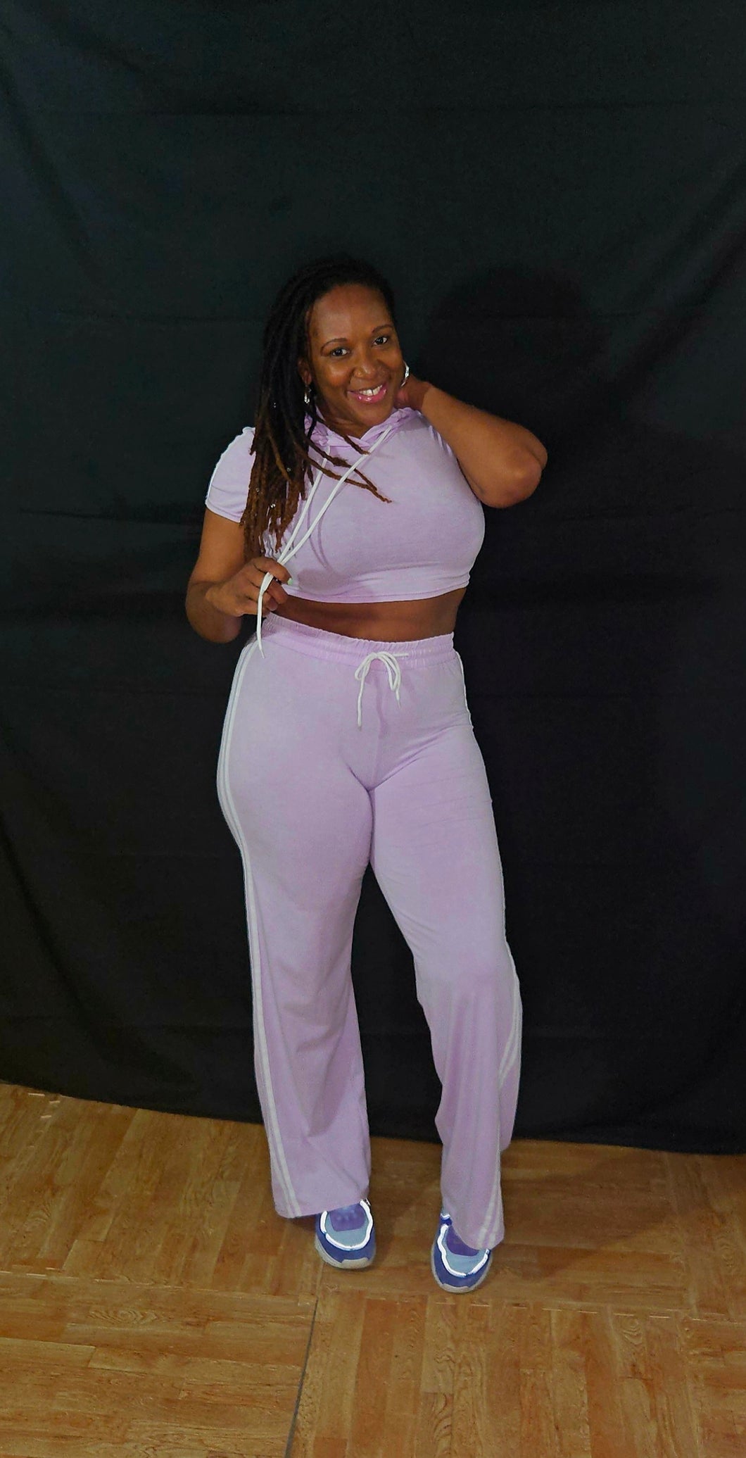 Varsity  crop  pants set