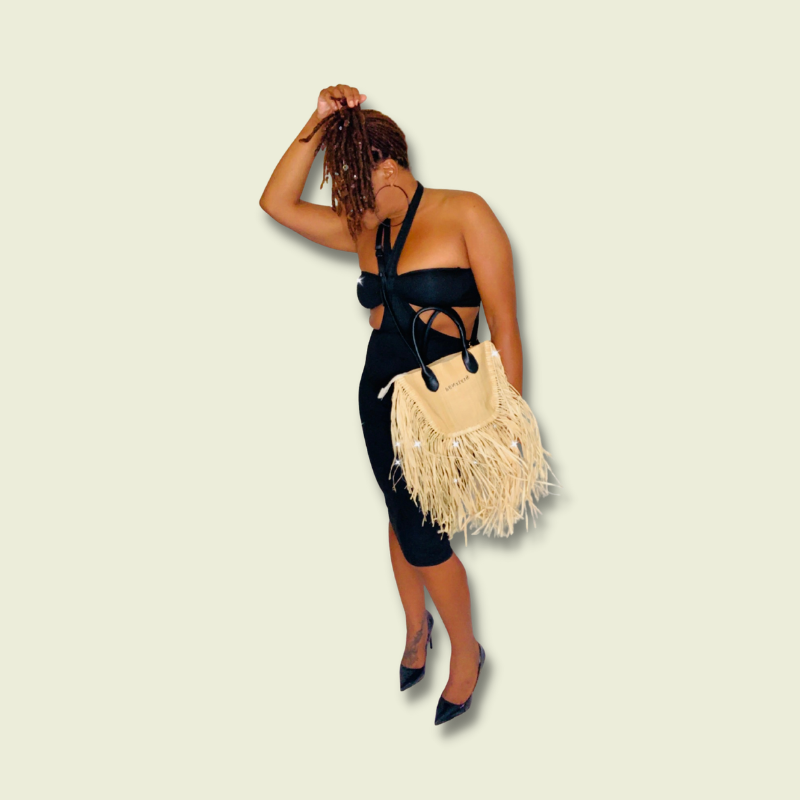 Straw Fringe Bag