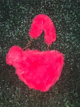 Load image into Gallery viewer, Faux fur heart purse &amp; headband
