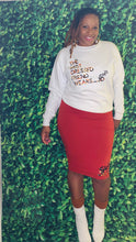 Load image into Gallery viewer, Pencil skirt and sweatshirt set
