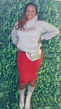 Load image into Gallery viewer, Pencil skirt with logo hoodie
