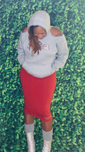Load image into Gallery viewer, Pencil skirt with logo hoodie
