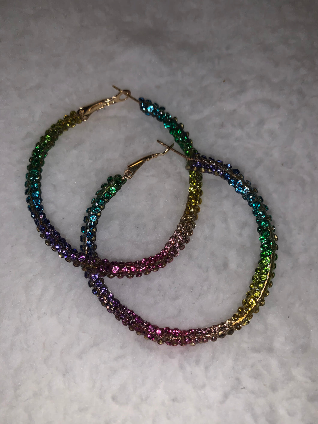 Bling hoop earrings