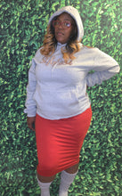 Load image into Gallery viewer, Pencil skirt with logo hoodie
