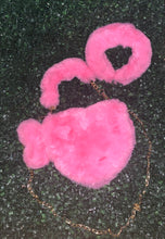 Load image into Gallery viewer, Faux fur heart purse &amp; headband
