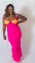 Load image into Gallery viewer, Colorblock maxi split dress

